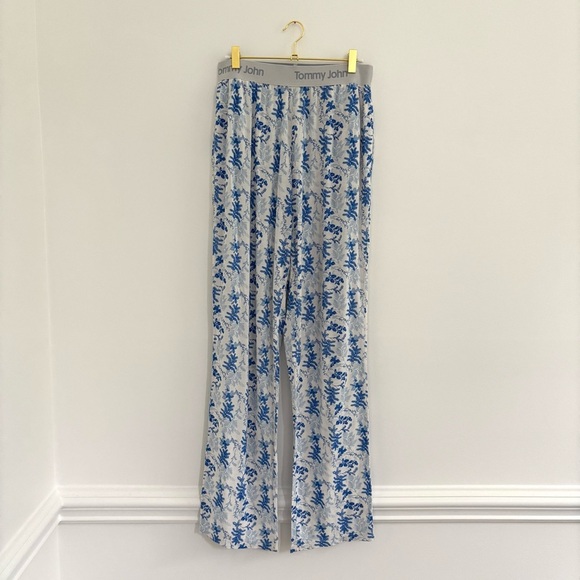 Tommy John Second Skin Sleep Pants Womens Size Small Floral Blue Lounge Comfy - Picture 3 of 6
